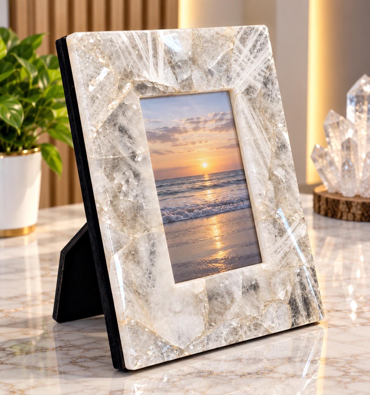 Stone Crystal Picture Frame - Etsy