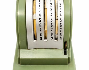 Vintage Toy Cash Register with Drawer, Retro Mechanical Money Box Toy, Soviet Style Kids Cash Register, Collectible Analog Toy