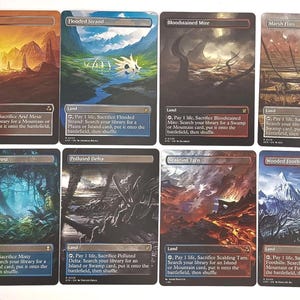 10er Proxy Fetch Land Set Borderless MTG