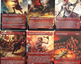 10er Proxy Red Staple Set Borderless MTG
