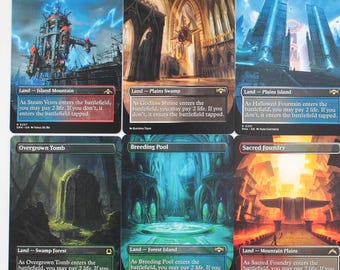 10 Proxy Shock Land Set Borderless MTG