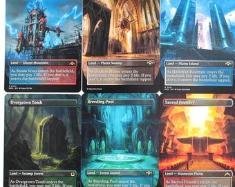 10er Proxy Shock Land Set Borderless MTG