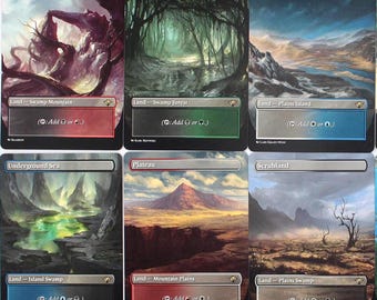 10er Proxy Set Dual Lands Borderless MTG