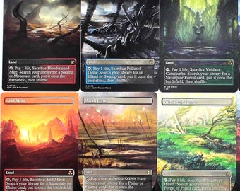 10er Proxy Fetch Land Set Borderless MTG