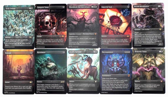 10er Proxy Black Staple set Borderless MTG