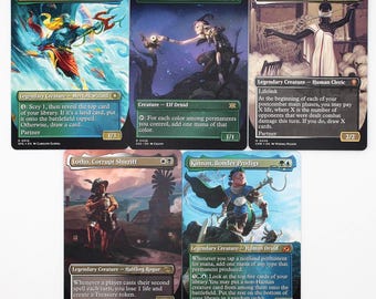 5er Proxy Multi Color  Set Borderless MTG
