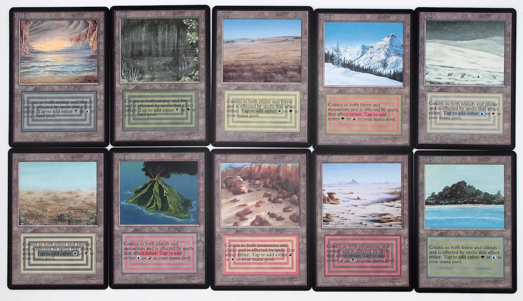10 Proxy Set Dual Land OG Alpha Oldborder MTG - Etsy