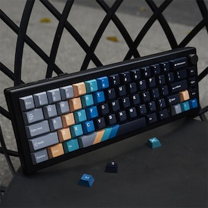 Juego de 129 teclas con degradado arcoíris, PBT, perfil Cherry, impresión por sublimación – Juego de teclas para teclado mecánico, ideal para juegos, configuraciones personalizadas y escritorios.