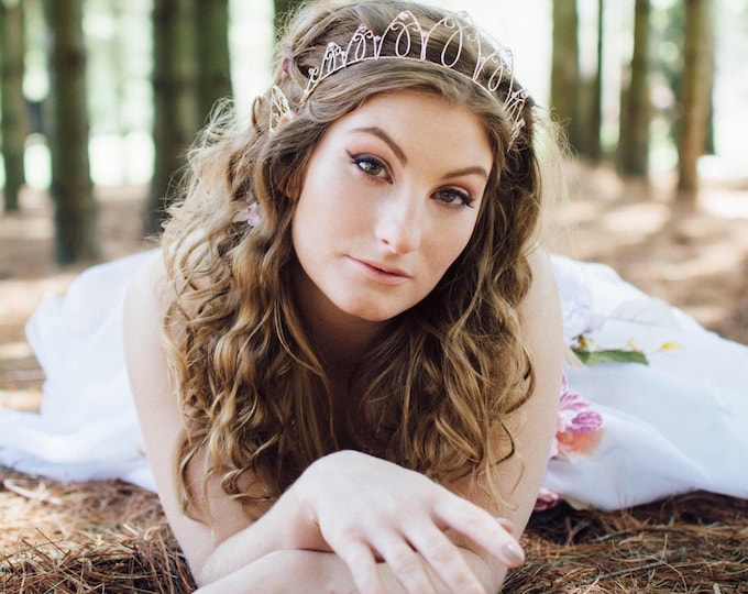 Princess Tiara - Bridal Crown - Wedding Tiara - Clear Crystal-