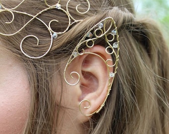 High Elf Ear Cuffs -  Elf Ears, Fairy Ear Cuff, Elven Ear Wrap, Elvish Ear Cuff, Fairy Earring