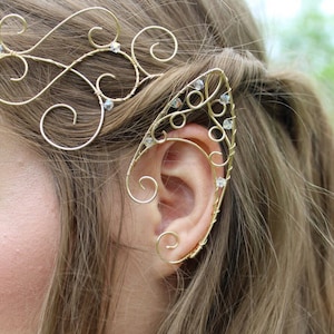 High Elf Ear Cuffs - Elf Ears, Fairy Ear Cuff, Elven Ear Wrap, Elvish Ear Cuff, Fairy Earring