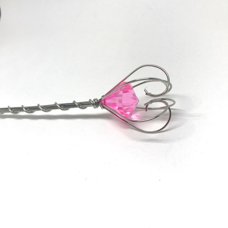 Pink Jewel Fairy Wand, Princess Scepter, image 3