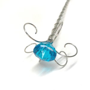 Blue Jewel Fairy Wand Princess Scepter Crystal Sceptre Little Girl Gift Godmother image 3