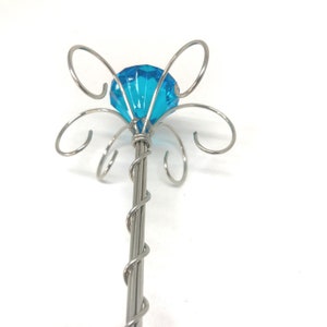 Blue Jewel Fairy Wand Princess Scepter Crystal Sceptre Little Girl Gift Godmother image 2