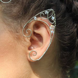 Elven Ear Cuff Fairy Ears Silver Ear Cuff image 1