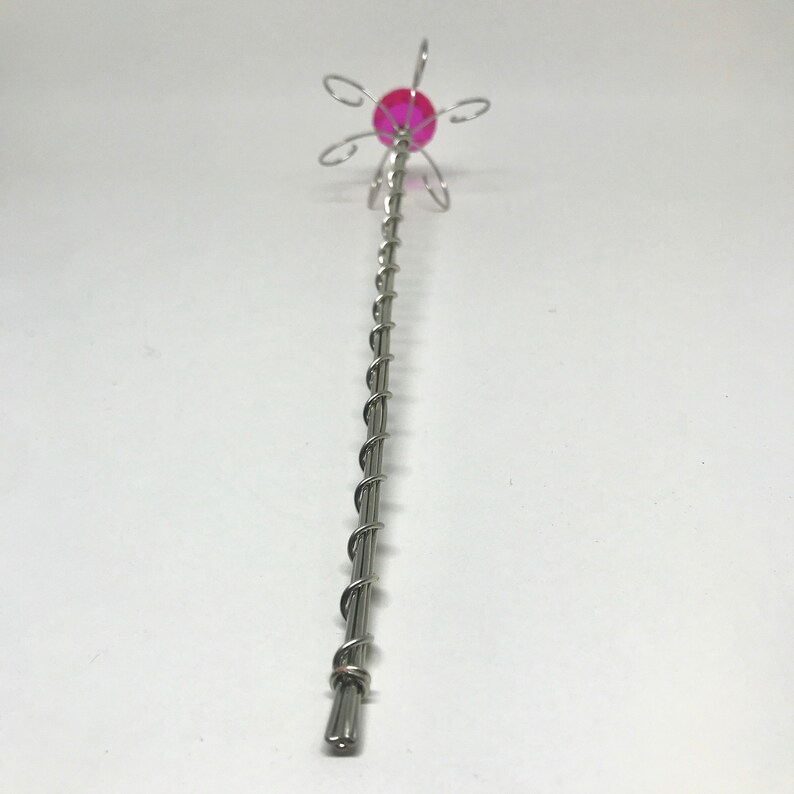 Pink Jewel Crystal Princess Scepter Fairy Wand Little Girl Gift -