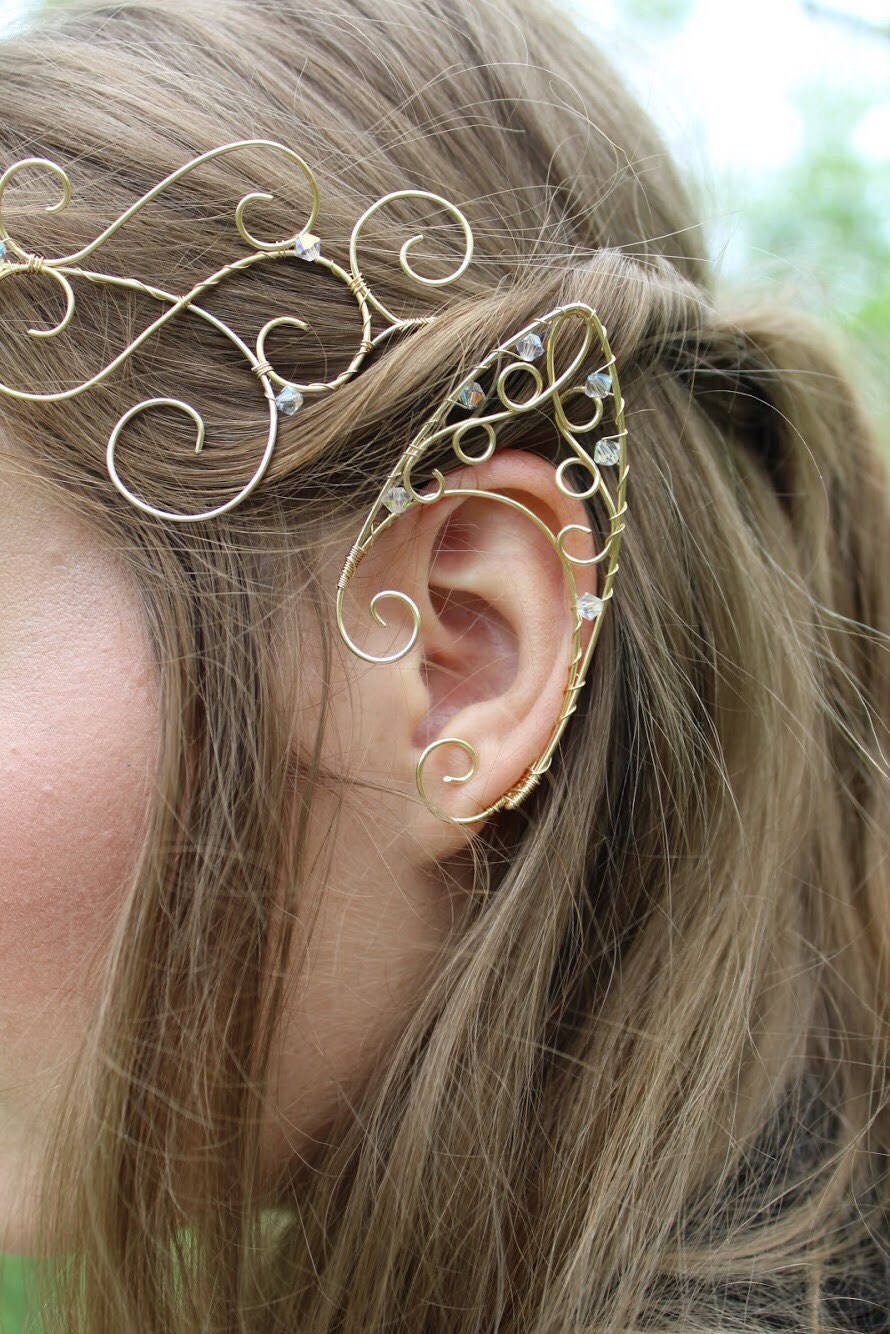 Haut Elf Ear Cuffs Elf Ears Fairy Ear Cuff Elven Ear Wrap Elfish Ear Cuff Fairy Earring Etsy France