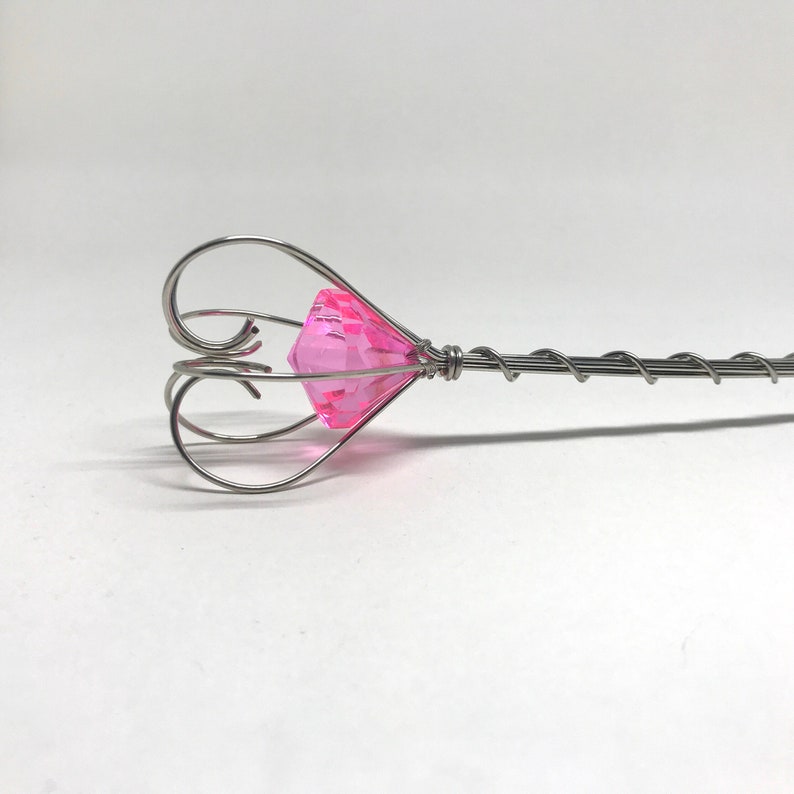 Pink Jewel Fairy Wand, Princess Scepter, image 4