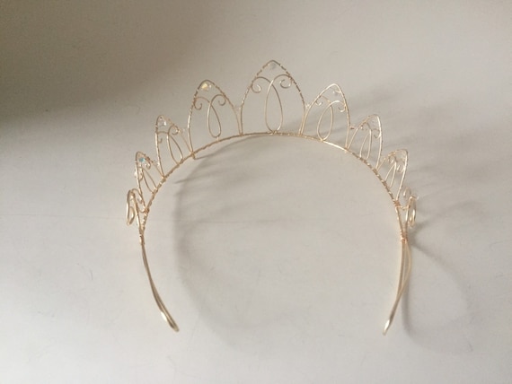 Swarovski Crystal Tiara: Copper Wire Bridal Crown - Etsy display picture 2