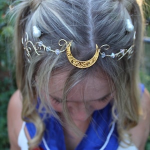Moon Circlet, Moon Princess Tiara , Crescent Moon Crown