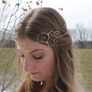 Elven Tiara - Wire Elven Circlet - Regal Renaissance Crown - Medieval Princess Head Piece - Bridal Circlet