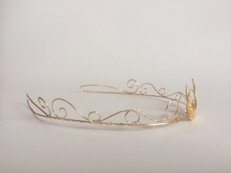 Moon Princess Crown Crescent Moon Tiara Celestial Hairband Selene Moon Goddess image 6