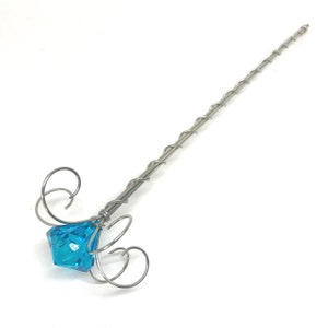 Blue Jewel Fairy Wand Princess Scepter Crystal Sceptre Little Girl Gift Godmother image 10