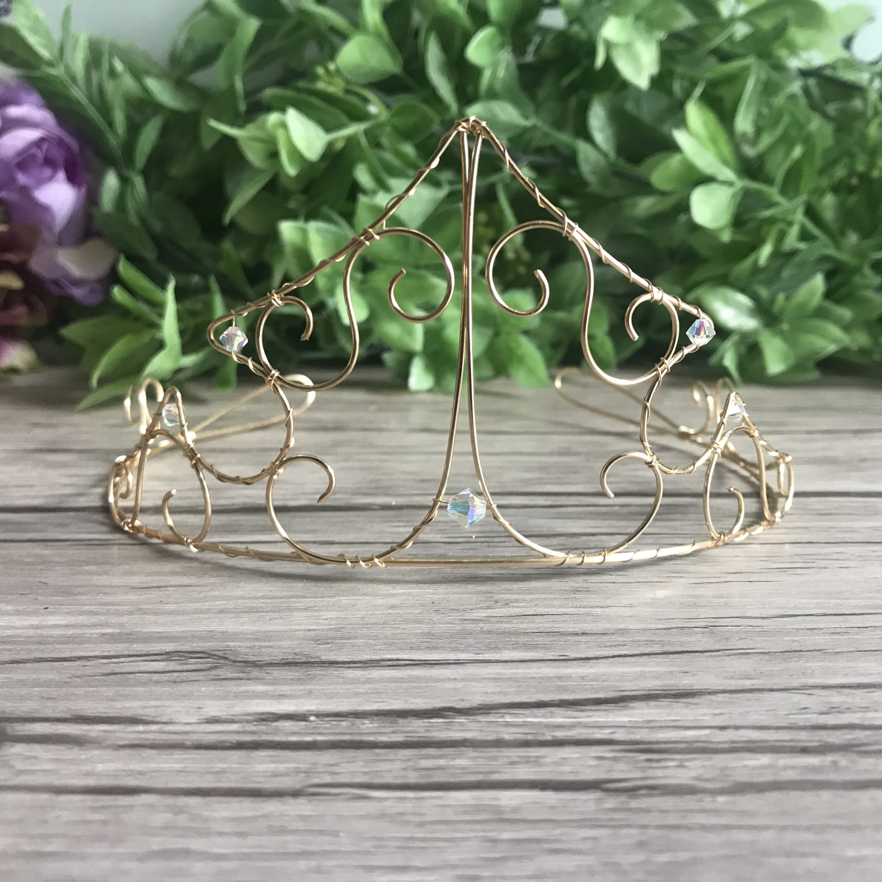 Sleeping Princess Crown: Gold Copper Wire Tiara - Etsy