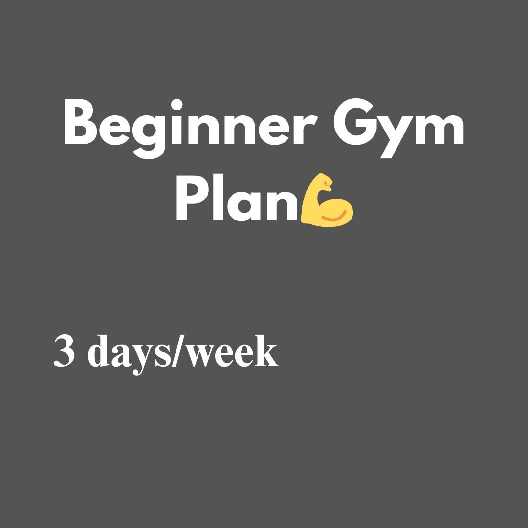 Beginner Gym Workout Plan PDF | 3 Day Split for Muscle Gain | Simple ...