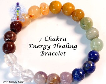 7 Chakra Energy Healing Bracelet - Balancing Gemstones