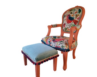 Childs Story Time Chair And Footstool