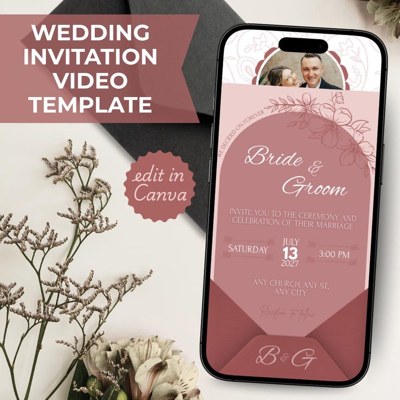 template video invitation wedding free