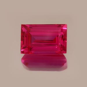 Mozambique Ruby Baguette Gemstone | 7.25 Carat Heated Loose Stone for Jewelry Making
