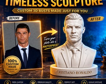 Turn Your Photo Into a Timeless Custom 3D Bust Sculpture!