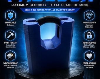 Unpickable 3D Printed Security Padlock – Innovative Anti-Pick Design