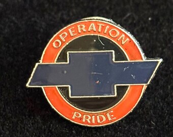 Vintage Chevrolet Operation Pride Lapel Pin Chevy Bowtie GM Dealership Program