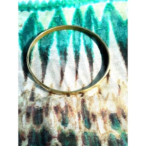 VTG Taxco Mexico Gold-Tone Bangle Bracelet Minimalist Slip-On Classic Jewelry