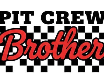 Pit Crew Brother PNG, Racing Brother Design PNG