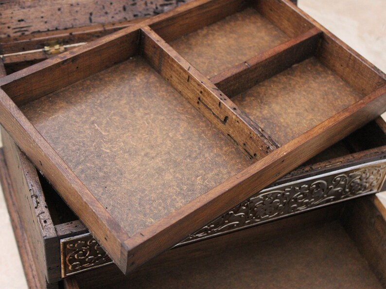 Custom Rustic Wood Organizer Box Perfect for iphone and Etsy