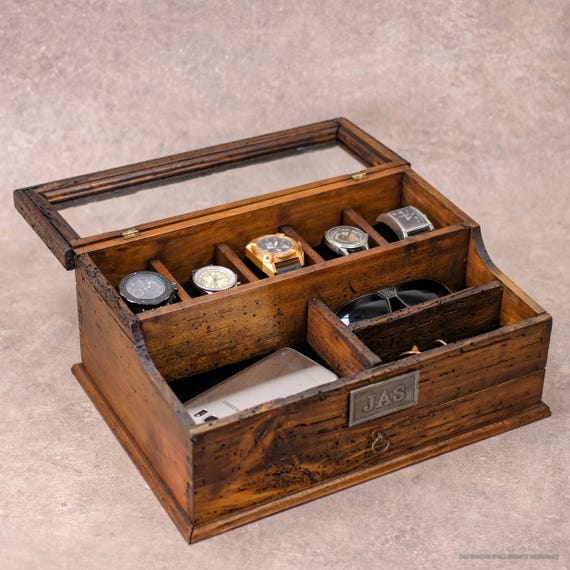 Men's Valet Watch Case Men's Watch Box Valet Box Etsy