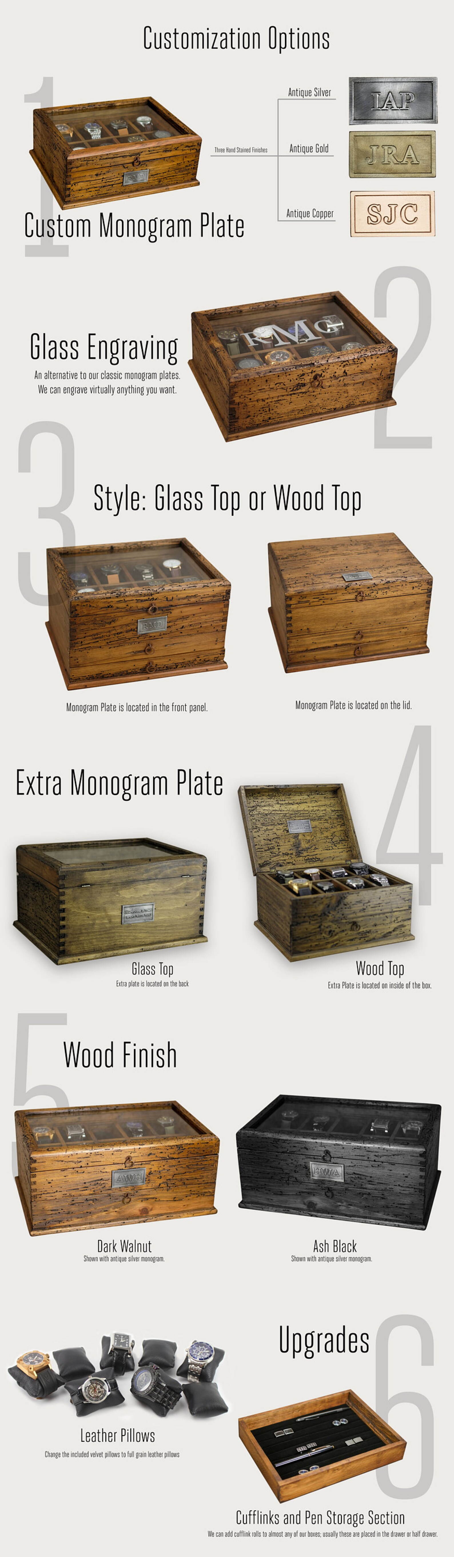 Custom Rustic Wood Organizer Box Perfect for iphone and Etsy