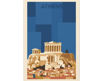 Acropolis Parthenon Matte Canvas Wall Art