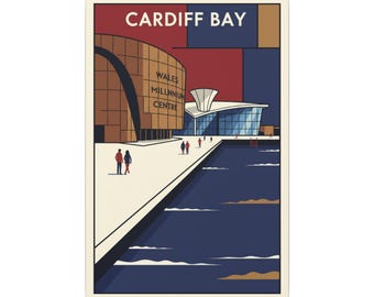 Cardiff bay Millennium centre Travel Poster Canvas