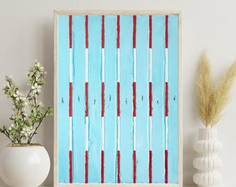 Swimming Lanes Art Print, Werner Bronkhorst Style, Modern Wall Decor A4