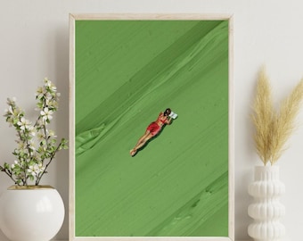 A Chilled Sunday Art Print, Werner Bronkhorst Style, Modern Wall Decor A4
