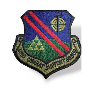 Vintage jaren 1990 USAF 4450 Combat Support Group patch verzamelaars geborduurd embleem embleem 3 x 3 inch militaire badge