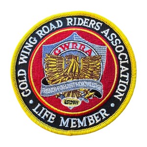 Patch vintage da Gold Wing Road Riders Association (GWRRA) de 4 polegadas (10 cm).