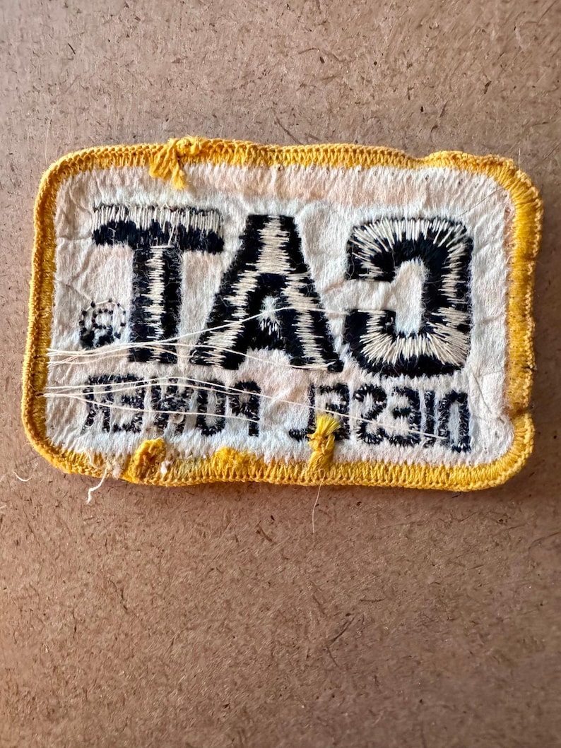 Vintage Caterpillar CAT Diesel Power Logo Patch 3x2 Sew On Workwear Trucker Hat image 4