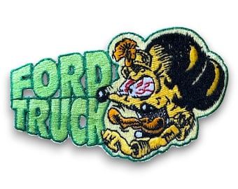 Vintage Rat Fink Ford Truck Embroidered Patch Ed Roth Style 1970s Kustom Kulture