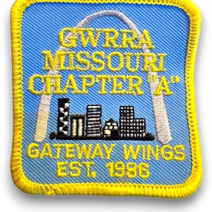 Patch vintage de motocicleta GWRRA Missouri Chapter A Gateway Wings St Louis Arch